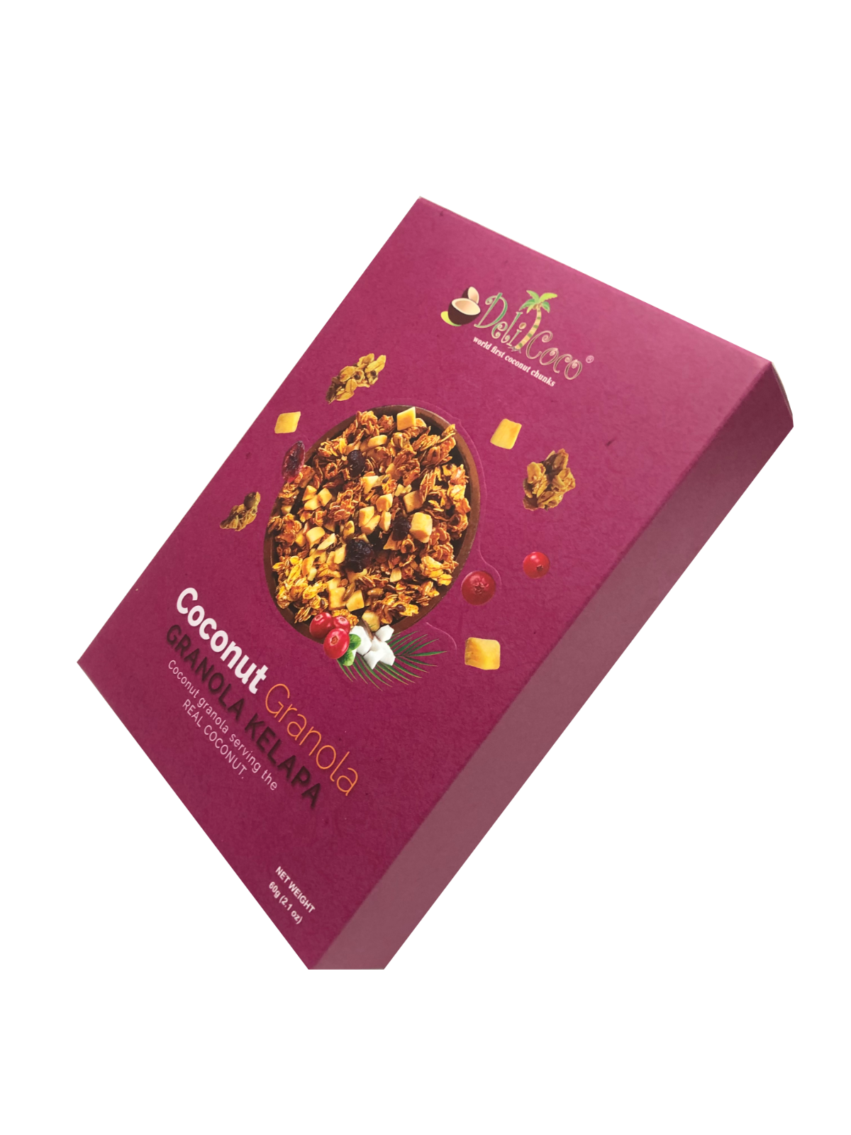 Delicoco Goodness Mix Coconut Granola with Cranberries (100 grams)