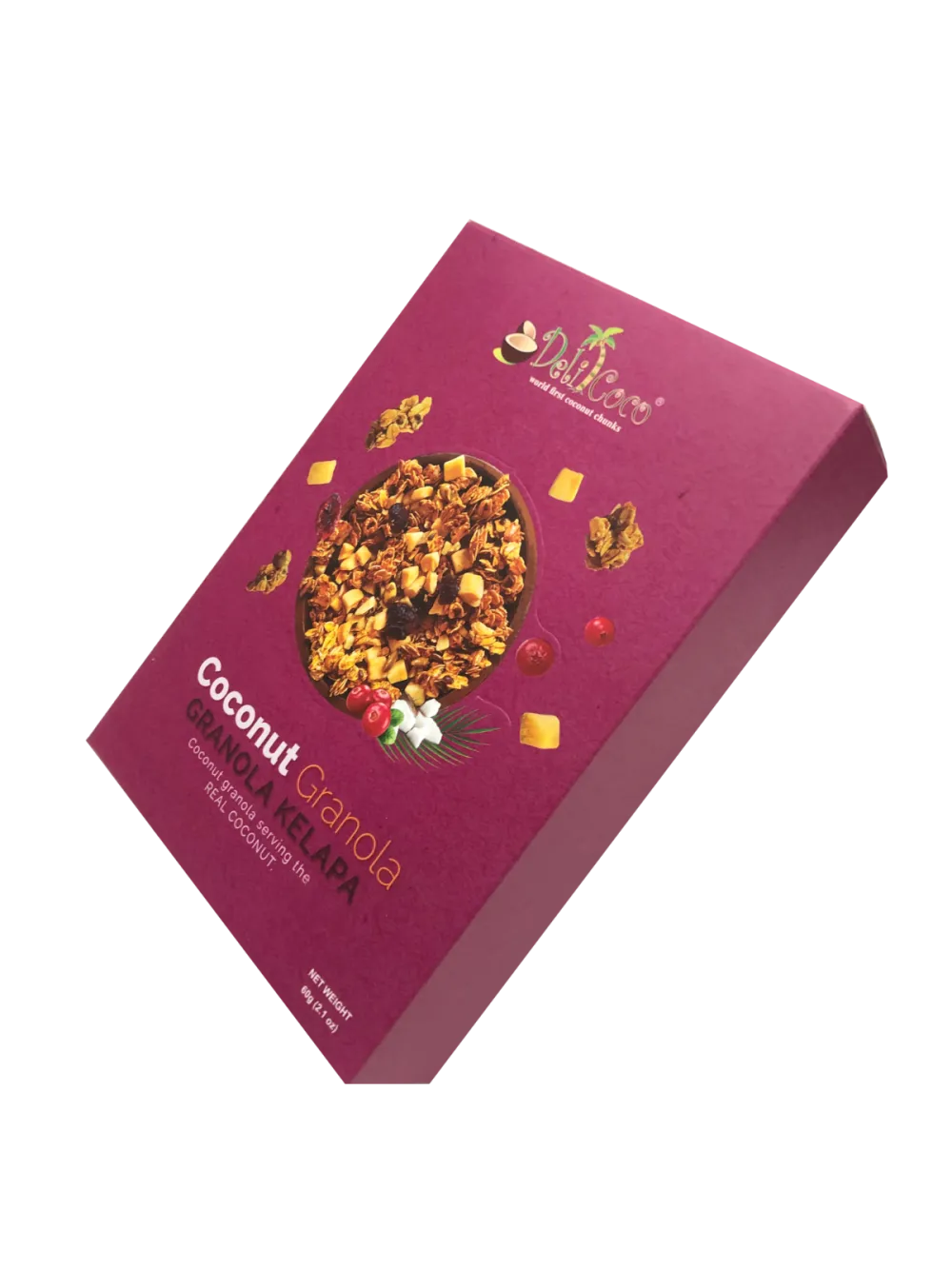 Delicoco Goodness Mix Coconut Granola with Cranberries (100 grams)