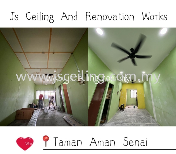 Cornice Plaster Ceiling #Wiring V Downlight  Cornice Plaster Ceiling #Taman Senai Aman Johor Bahru (JB) Design, Supply, Supplier | JS Ceiling and Renovation Works