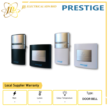 PRESTIGE PLS-DB505W 240V 50HZ SELF-POWERED DOOR BELL [BLACK/WHITE]