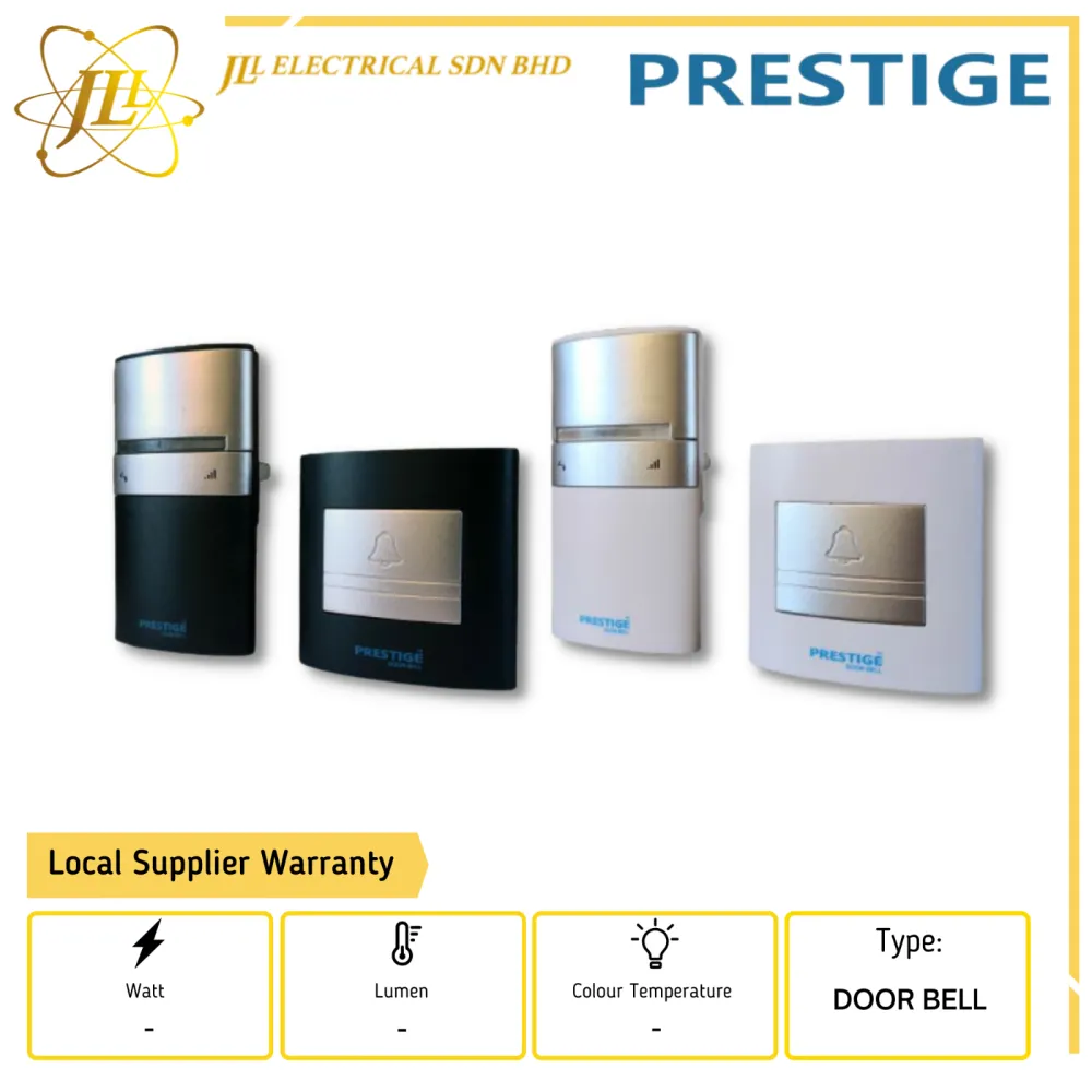 PRESTIGE PLS-DB505W 240V 50HZ SELF-POWERED DOOR BELL [BLACK/WHITE] 