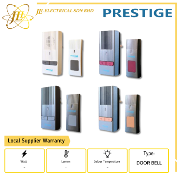 PRESTIGE PLS-DB606W 240V 50HZ WIRELESS DOOR BELL [WHITE/RED/BLACK/GOLD]