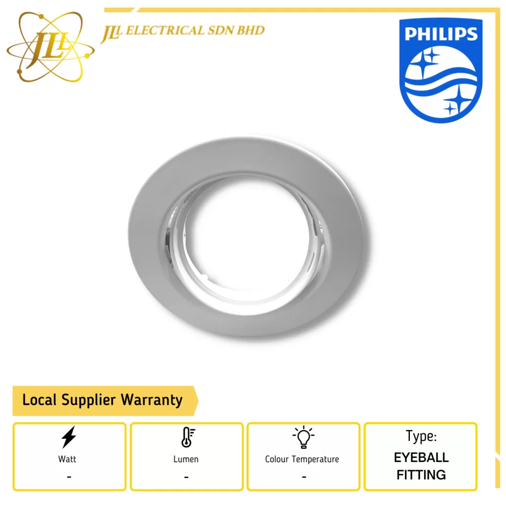 PHILIPS ZADORA BBG461 GU10 85MM RECESSED EYEBALL SPOTLIGHT FITTING ONLY [CUTOUT HOLE 64MM]