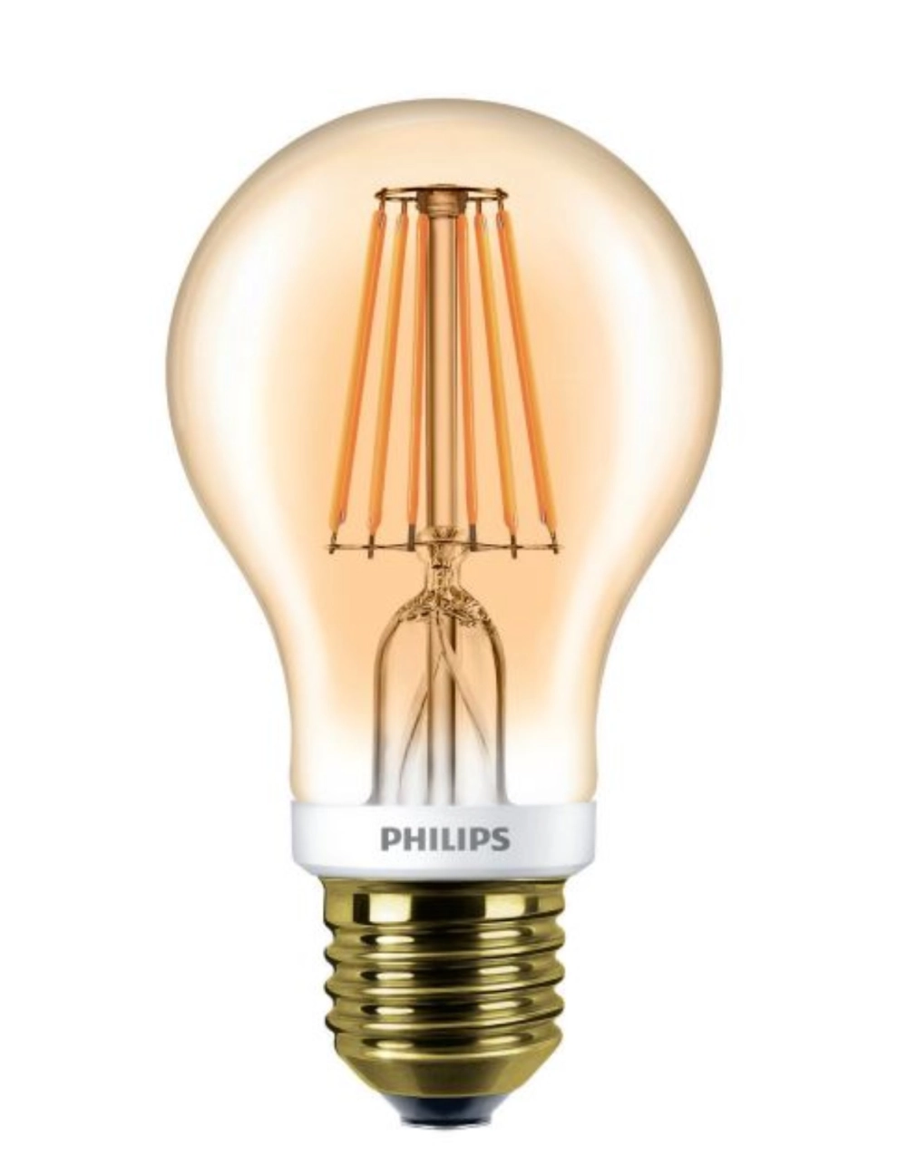 PHILIPS 7.5W 600LM A60 E27 2000K GOLD DIMMABLE LED FILAMENT BULB 929001228108