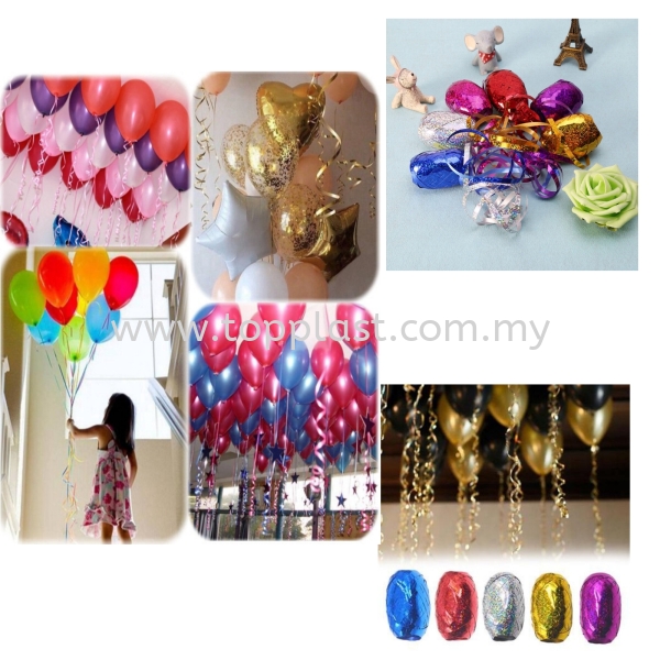 Balloon Ribbon Party Use Penang, Malaysia Supplier, Manufacturer, Supply, Supplies | Top Plast Enterprise