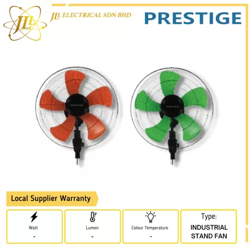 PRESTIGE PLS-1801SF 18'' INDUSTRIAL STAND FAN [ORANGE/GREEN]