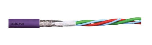  228-8826 -Igus chainflex CFBUS.PUR Bus Cable, 4 Cores, 0.5 mm2, Screened, 100m, Purple PUR Sheath, 20 AWG 