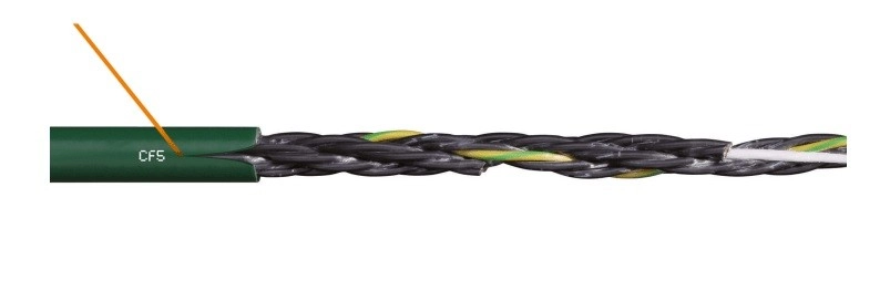  228-8807 - Igus chainflex CF5 Control Cable, 2 Cores, 0.5 mm2, Unscreened, 100m, Green PVC Sheath, 20 AWG