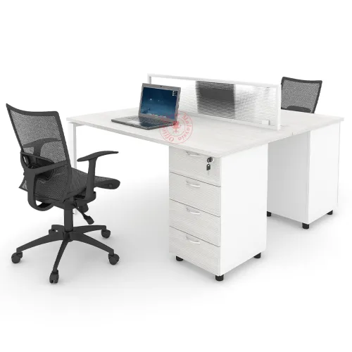 Rectangular Workstation Cluster of 2 / Office Table Workstation / Meja Pejabat Kerja / Meja office