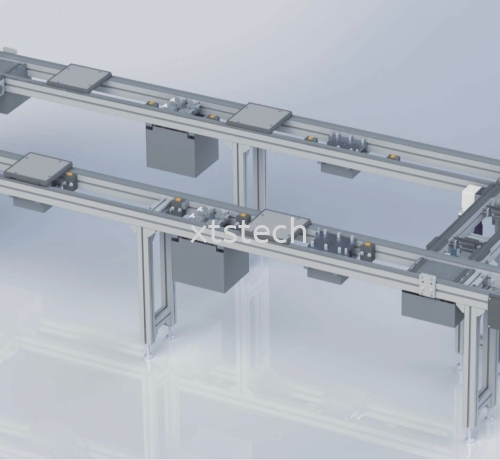 Pallet Longitudinal Transverse Conveyor With Rotate & Lifter Unit For Electronic, EV Or Semiconductor Parts