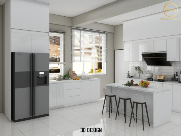 THE H20 CONDO ARCYLIC DOOR KITCHEN CABINET  Penang, Malaysia, Butterworth Supplier, Suppliers, Supply, Supplies | V SMART KITCHEN (M) SDN BHD