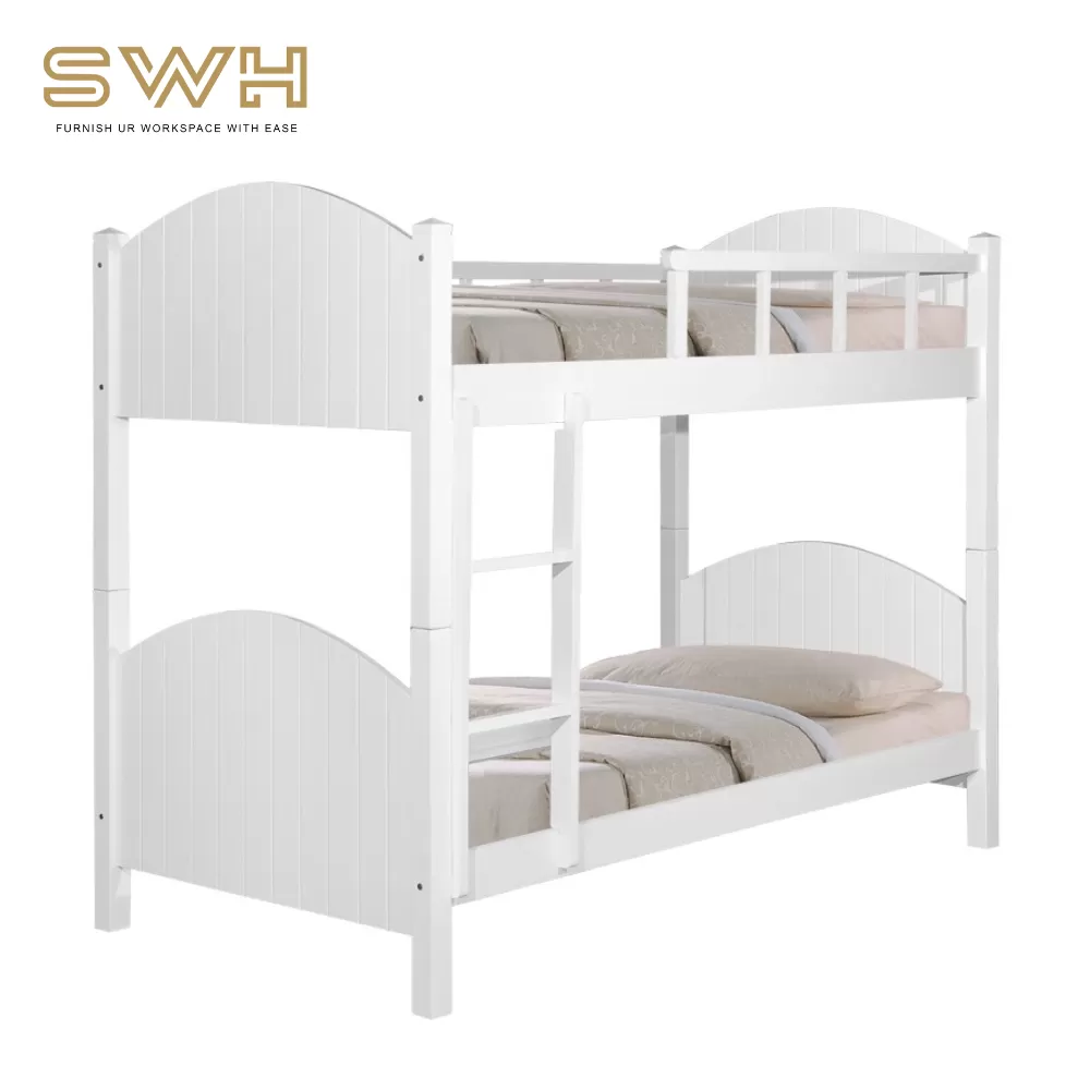 Double Decker Wooden Bed Frame / Bunk Bed Solid Wood Penang Shop