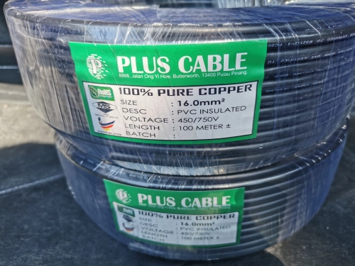 PLUS SIRIM PVC SINGLE CORE CABLE 