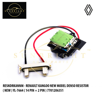 RESNDRKANNM - RENAULT KANGOO NEW MODEL DENSO RESISTOR ( NEW ) YL-7664 ( 14 PIN + 2 PIN ) 7701206351