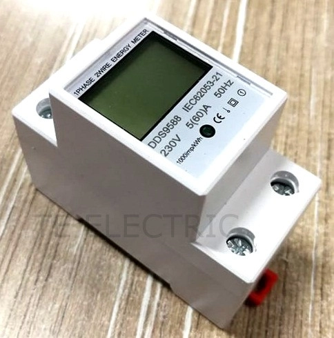 DDS9588 60A 240V AC DIN RAIL TYPE KWH METER SINGLE PHASE ELECTRONIC KILOWATT ENERGY METER