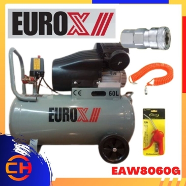 Eurox 3hp 60L 8bar V-Twin Air Compressor EAW8060G