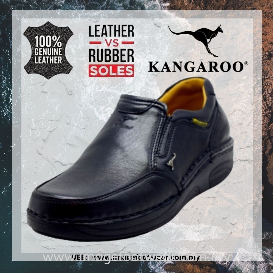 KANGAROO Full Leather Men Shoe- LM- 9571- BLACK Colour Kangaroo Full  Leather Men Boots & Shoes