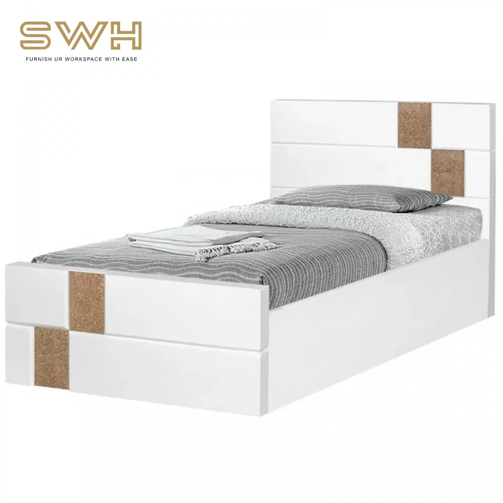 Single Super Single Wooden Bedframe ATN 8292(WH) 3ft 3.5ft