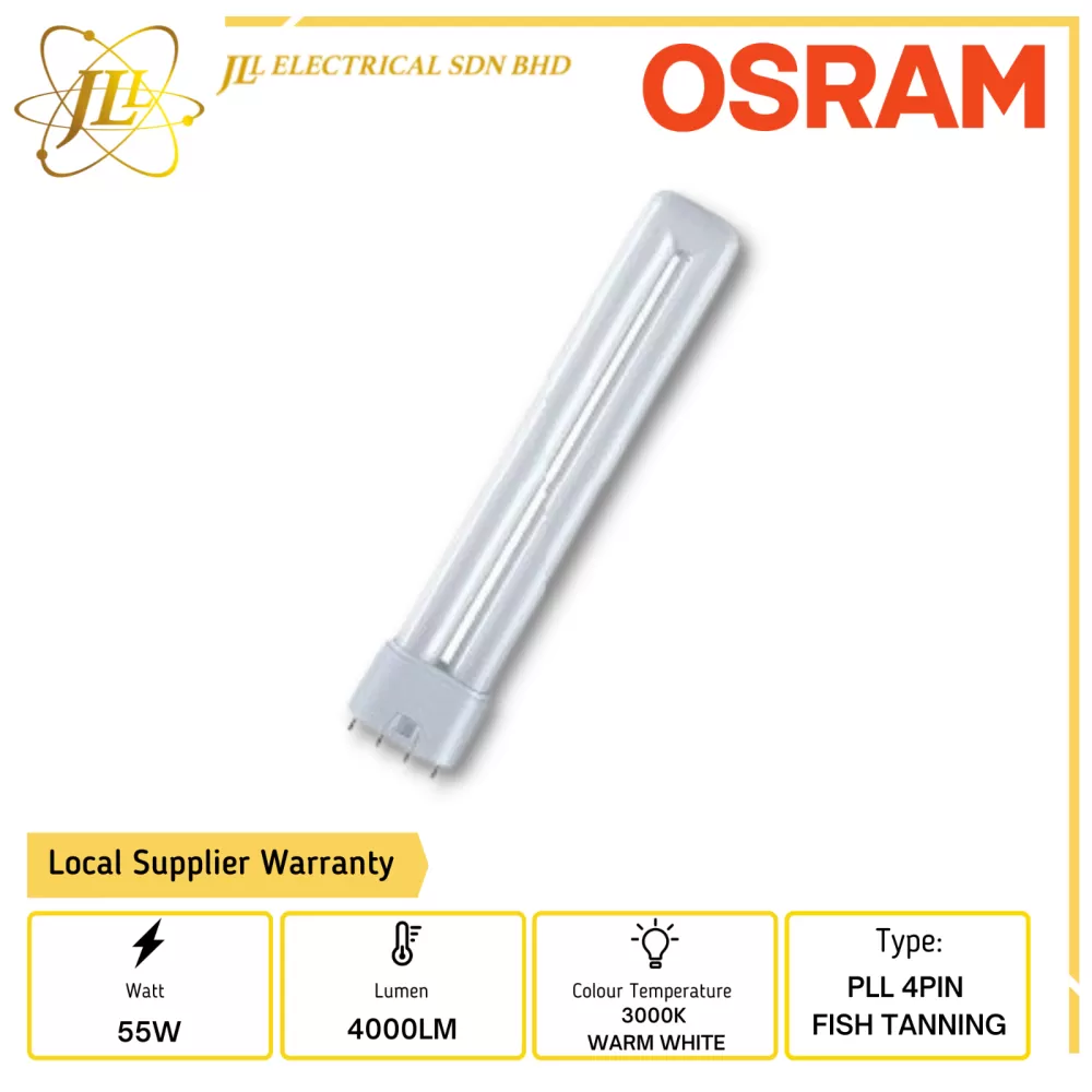 OSRAM DULUX L55W/930 4000LM 2G11 4PIN 3000K WARM WHITE (FISH TANNING)