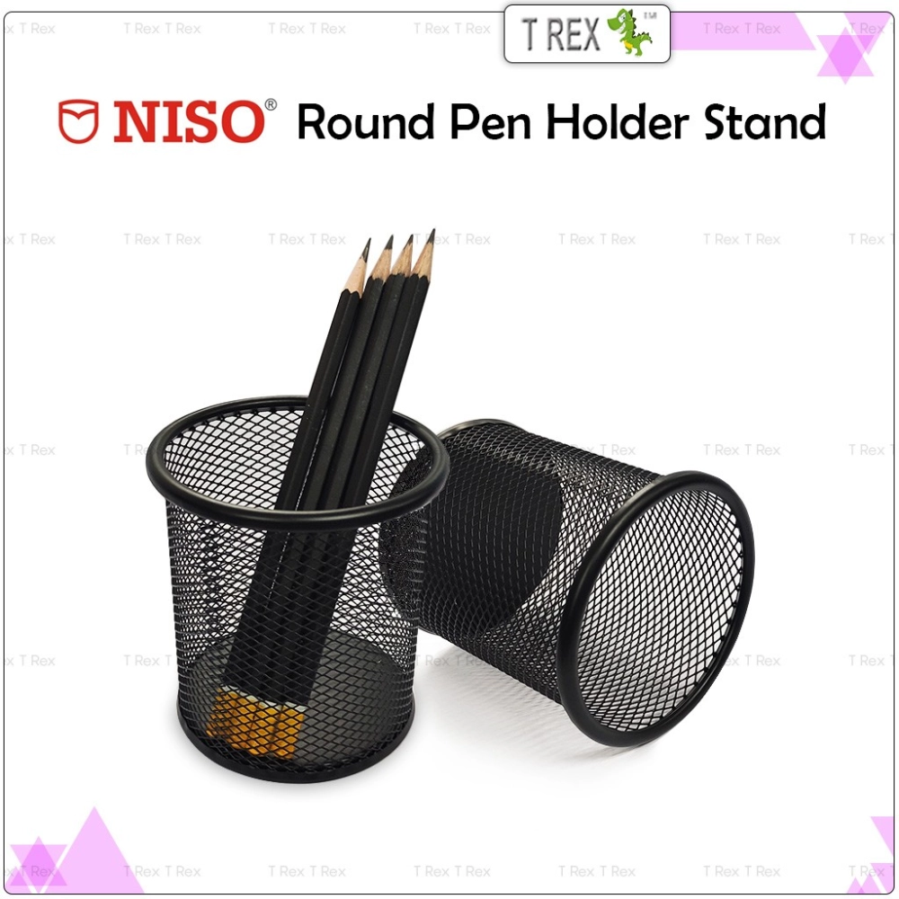 Round Metal Pen Holder Stand