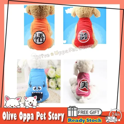 Spring and Summer Cat & Dog Pet Clothing Cotton Vest Stripes