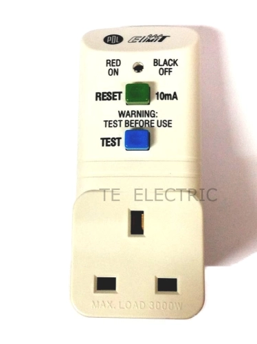 PDL 1951 13A 3PIN 10mA ELCB PLUG IN SOCKET RCD TESTER ADAPTOR