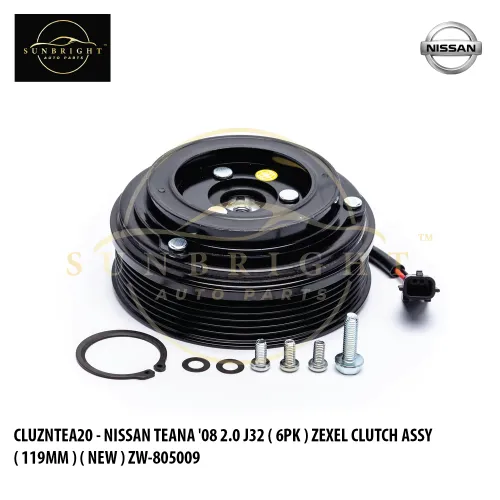 CLUZNTEA20 - NISSAN TEANA '08 2.0 J32 ( 6PK ) ZEXEL CLUTCH ASSY ( 119MM ) ( NEW ) ZW-805009