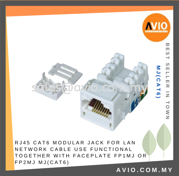 RJ45 CAT6 Keystone Modular Jack For Lan Network Cable Use Functional With Faceplate FP1MJ Single / FP2MJ Double MJ(Cat6) CABLE / POWER/ ACCESSORIES Johor Bahru (JB), Kempas, Johor Jaya Supplier, Suppliers, Supply, Supplies | Avio Digital