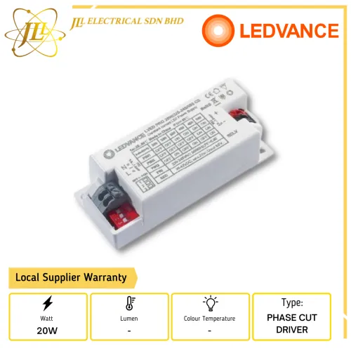 LEDVANCE PRO 20W/220-240V/500 CS PC DIMMABLE PHASE CUT DRIVER