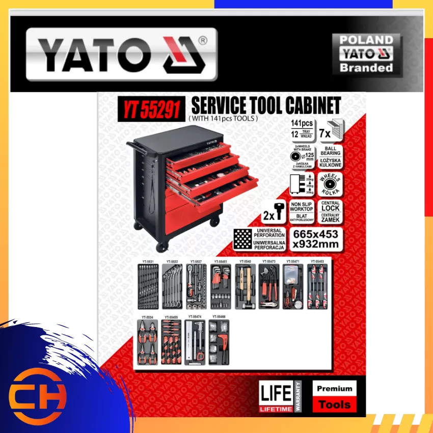 YATO DRAWER TOOL TROLLEY SET [YT-55291]