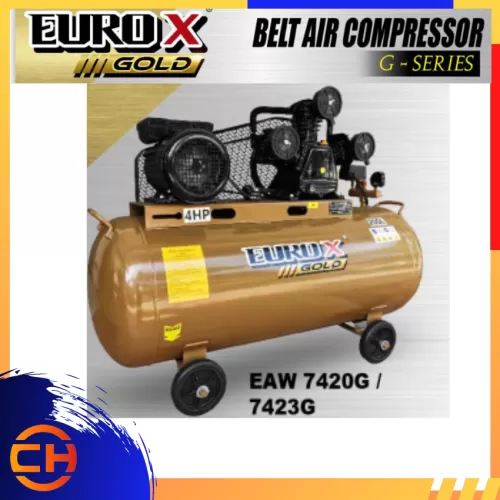 EUROX GOLD 8 BAR AIR COMPRESSOR 200L 4HP 1050RPM [EAW7423G]