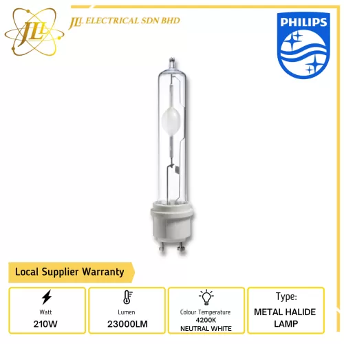 PHILIPS MASTERCOLOUR CDM-TMW ELITE 210W 23000LM PGZ18 942 4200K NEUTRAL WHITE METAL HALIDE LAMP 928601164931