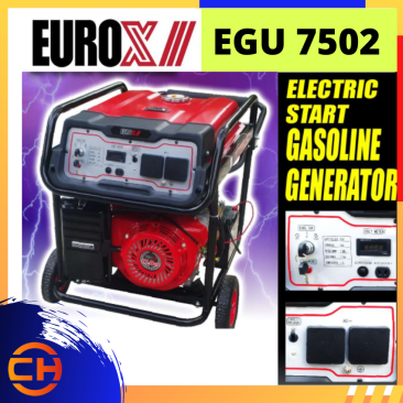 EUROX 6KW GASOLINE GENERATOR C/W ELECTRIC START WHEELHANDLE HEAVY DUTY [EGU 7502]