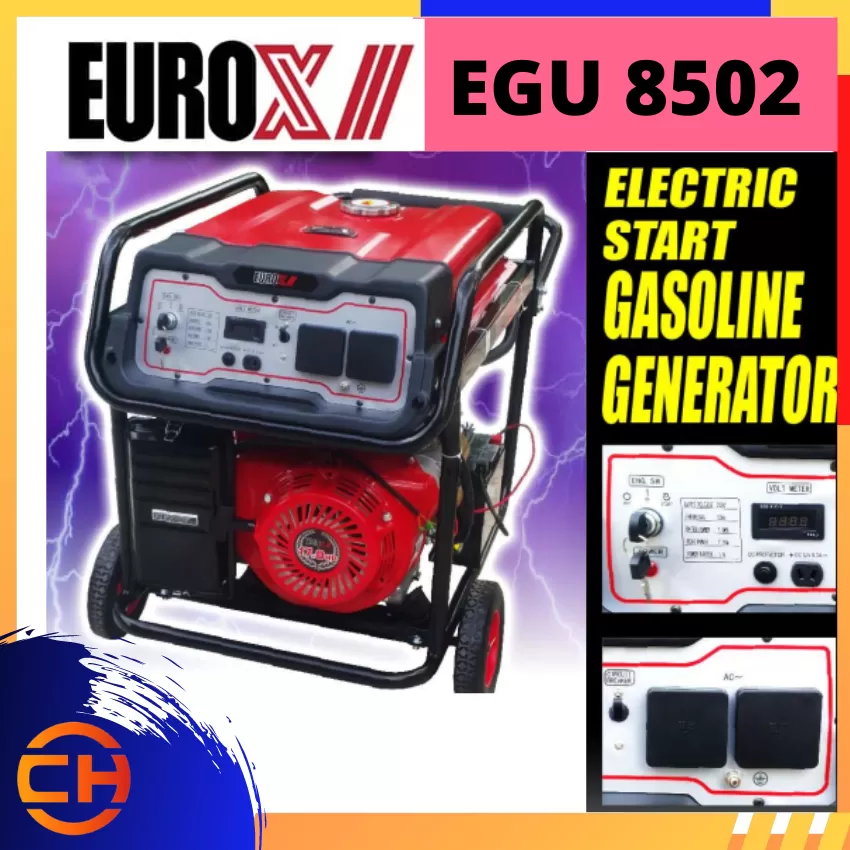 EUROX 7500KW GASOLINE GENERATOR C/W ELECTRIC START WHEELHANDLE HEAVY DUTY [EGU 8502]