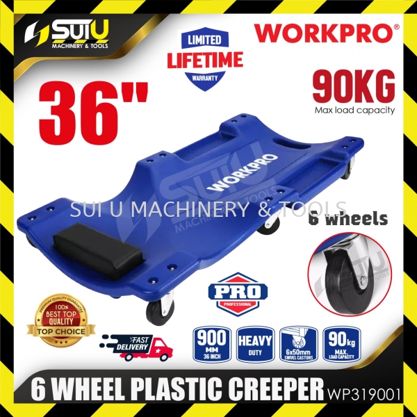 WORKPRO WP319001 36" 6 Wheels Plastic Creeper (Max Load : 90kg) General Series Car Workshop Equipment Kuala Lumpur (KL), Malaysia, Selangor, Setapak Supplier, Suppliers, Supply, Supplies | Sui U Machinery & Tools (M) Sdn Bhd