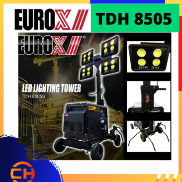 EUROX INDUSTRIAL LED TOWER LIGHT 5000W GENERATOR DIESEL ENGINE 4X200W [TDH8505]