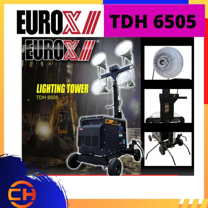 EUROX MOBILE LIGHTING TOWER LIGHT BY DIESEL ENGINE 5000W  LAMPS 4X400W [TDH6505]