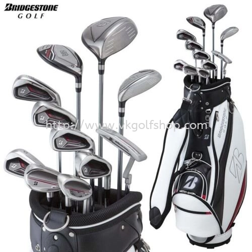 Bridgestone 2022 BSG BG-100 Carbon Golf Club Caddy Bag Set 11 Clubs Mens Flex R