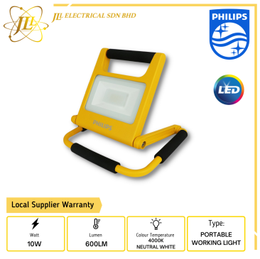 PHILIPS BGP110 LED6 10W 4000K NEUTRAL WHITE YELLOW LED PORTABLE WORKING LIGHT 911401735362