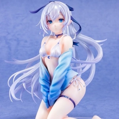 Kasu Komeshiro Aqua-chan Swimsuit Bikini PVC Figure 美少女 阿库娅酱 泳装 水着 摆件盒装手办公仔模型人偶玩偶雕像