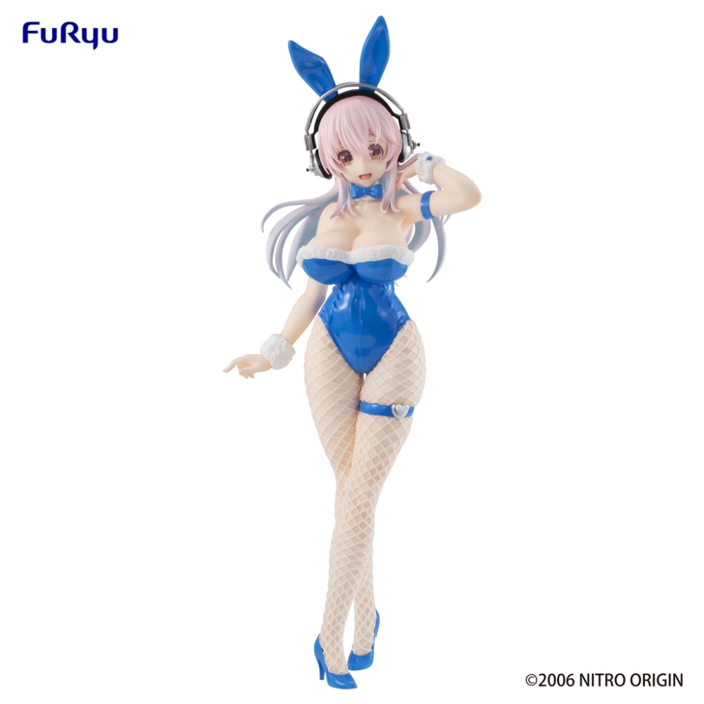 Furyu Super Sonico  BiCute Bunnies Blue Bunnies Ver Model Figurines 超级索尼子蓝色兔女郎模型手办景品 现货