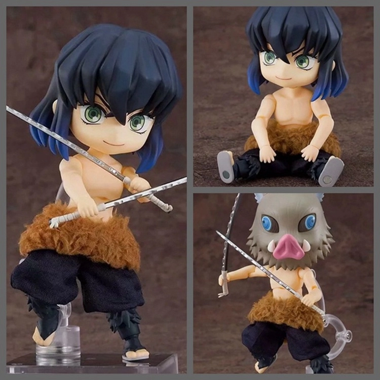 Demon Slayer Inosuke Hashibira Q Figure Nendoriod 鬼灭之刃粘土人 1361伊之助 猪头绊之装 可换脸Q版 公仔 盒装手办