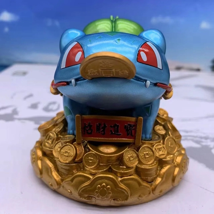 Pokemon Fortune Bulbasaur Car Decoration Desktop Decoration Toys 招财进宝妙蛙种子车饰手办宝可梦动漫宠物小精灵模型二次元装饰摆件