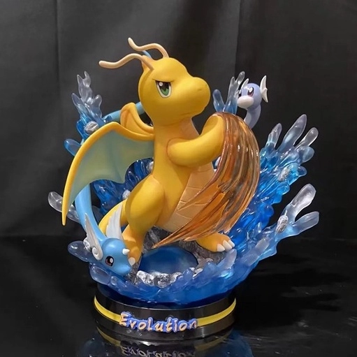 Dratini Dragonair Dragonite Dragon Pokemon Go Model Figure Toy 宝可梦GK快龙迷你龙哈克龙手办动漫宠物小精灵模型二次元场景摆件