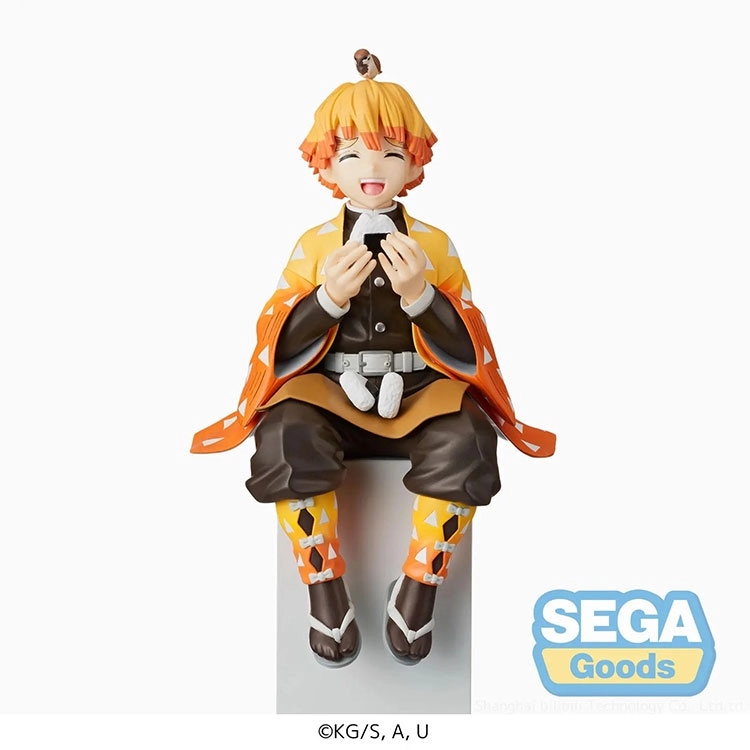 Ready SEGA Zenitsu Agatsuma Premium Perching Figure Onigiri Eating Rice Demon Slayer 世嘉 鬼灭之刃 我妻善逸吃饭团模型 压泡面 Ver. 945