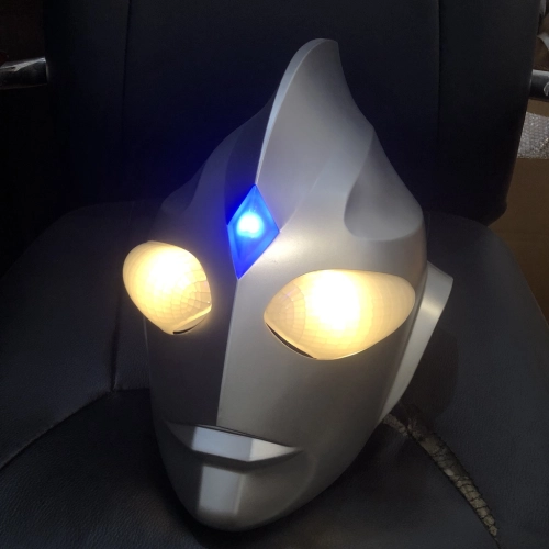 Ultraman Tiga Cosplay Wearable Helmet With Light up Eye Suit Tiga Ultraman Kid 迪迦奥特曼头套头盔面具成人衣服迪迦发光cos男童服连体紧身衣男