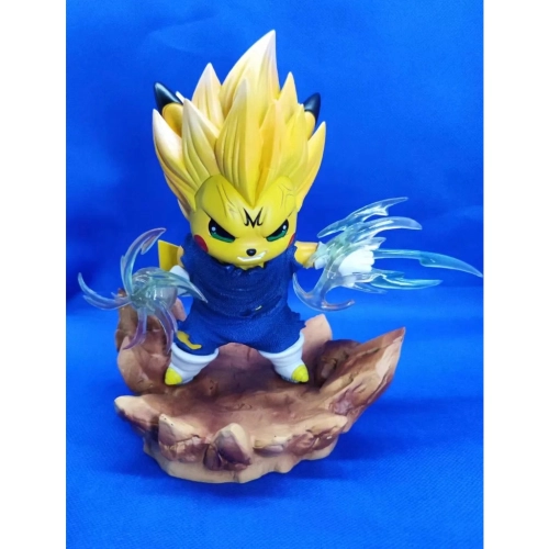 GK Pokemon X Dragonball Pikachu Cosplay Vegeta Pikachu X Vegeta Cute Anime Figure