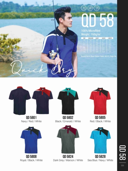 QD58 Quick Dry POLO T-shirt Oren Sport  Johor Bahru (JB), Malaysia, Kuala Lumpur (KL), Selangor, Singapore Supplier, Suppliers, Supply, Supplies | M Sport Apparel