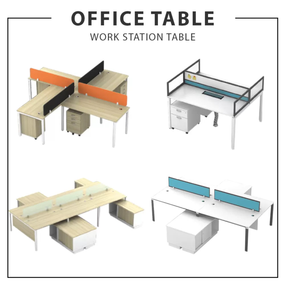 Office Workstation Table for 4 Person & More | Office Table Penang