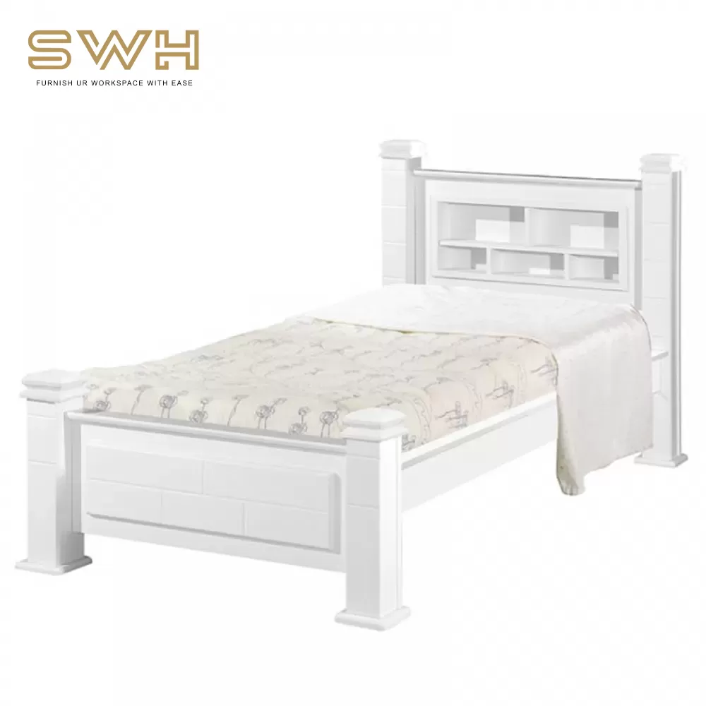 Single Super Single Wooden Bedframe ATN 922 (WH) 3ft 3.5ft